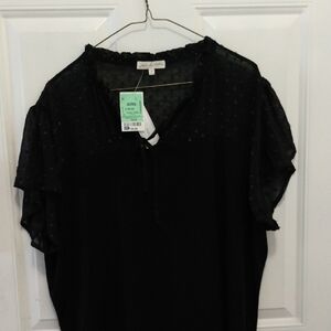 Elegant Black Blouse by Anne Klein